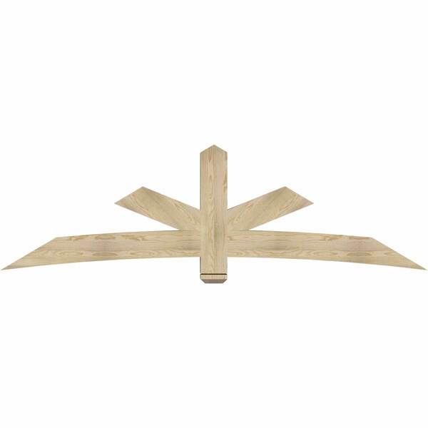 Ekena Millwork Alberta Rough Sawn Timber Gable Bracket, Douglas Fir, 96"W x 28"H x 6"D x 6"F, 7/12 Pitch GBW096X28X0606ALB00RDF - main